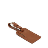 Porta indirizzo per bagagli,in pelle liscia marrone. Prodotto da Pianigiani bags
